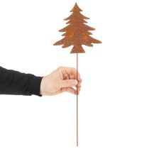 Product Garden stake, weathered steel, deer, star, fir tree, H10/15cm, 3 pieces