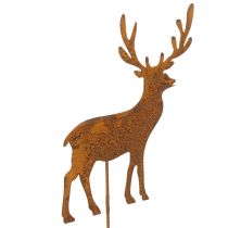 Product Garden stake, weathered steel, deer, star, fir tree, H14/20, 3 pieces
