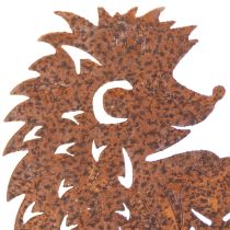 Product Garden stake hedgehog motif rust decoration for summer and autumn 53cm