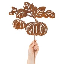 Product Garden stake with pumpkin motif, metal decoration, rust finish, 100cm