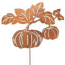 Product Garden stake with pumpkin motif, metal decoration, rust finish, 100cm