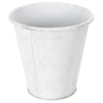 Product Ornamental planter, metal plant pot, white, Ø18.5cm, H18cm