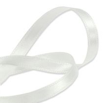 Gift and decoration ribbon white 6mm 50m
