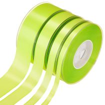 Product Gift ribbon decorative ribbon lime green 50m various sizes