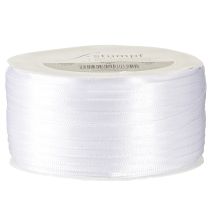 Product Gift ribbon decorative ribbon satin ribbon white 6mm 50m