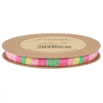 Product Gift Ribbon Terry Cloth Decorative Ribbon Colorful Striped 10mm 10m