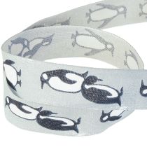 Product Gift ribbon penguins Christmas ribbon fabric 25mm 15m