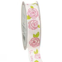 Product Gift Ribbon Roses &quot;Ti amo&quot; Romantic Decorative Ribbon 25mm 20m
