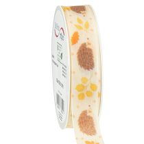 Product Gift ribbon selvedge ribbon autumn hedgehog 15mm 18m