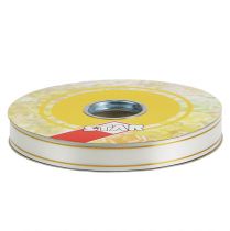 Product Gift ribbon 2 gold stripes on white 19mm 100m