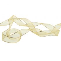Product Gift ribbon gold ring effect 25mm 25m