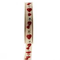 Product Gift ribbon hearts decorative cotton ribbon 15mm 20m
