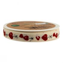 Product Gift ribbon hearts decorative cotton ribbon 15mm 20m