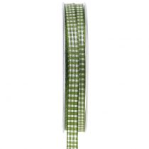 Gift ribbon diamonds green 8mm 20m