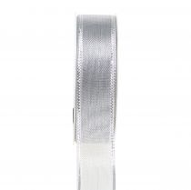 Gift ribbon silver ring effect 25mm 25m