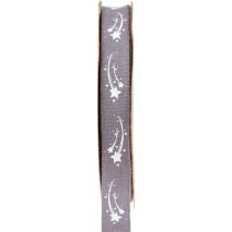 Product Gift ribbon stars Christmas ribbon purple ribbon 15mm 20m