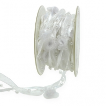 Decorative ribbon Valentino white 15mm 5m