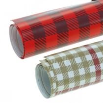 Wrapping paper with silk ribbon and tags 4 sheets in a set 50 × 70cm