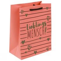 Product Gift bag with hearts “Favorite person” paper 18×10×23cm 2pcs