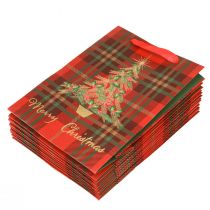 Product Gift bags Christmas tree red green 18x24cm 4pcs