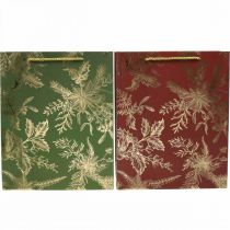 Gift bags Christmas Christmas bags mistletoe 32×26cm 2pcs
