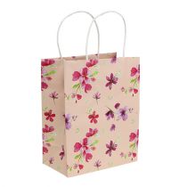 Gift bags with flowers 20cm x 11cm x 25cm 6pcs