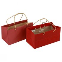 Product Gift bags red paper bags with handle 24×12×12cm 6pcs