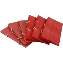 Product Gift bags red paper bags with handle 24×12×12cm 6pcs