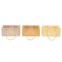 Product Gift bags woven paper vanilla orange pink 20×10×10cm 6pcs