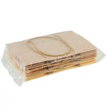 Product Gift bags woven paper vanilla orange pink 20×10×10cm 6pcs