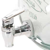 Product Glass Beverage Dispenser with Tap and 4 Glasses H25.5cm