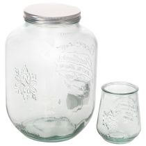 Product Glass Beverage Dispenser with Tap and 4 Glasses H25.5cm