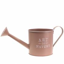 Product Vintage decorative flower pot/watering can, antique rose zinc, Ø16.5cm H17cm