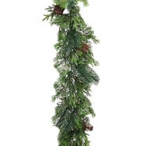 Christmas garland deco garland with cones green 182cm