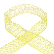 Product Net tape, grid tape, decorative tape, yellow, wire-reinforced, 50 mm, 10 m