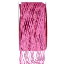 Product Mesh tape, grid tape, decorative tape, pink, wire-reinforced, 50mm, 10m