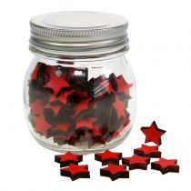 Product Glass with stars red 9cm