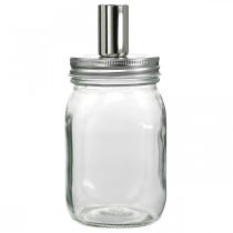 Product Decorative glass with candle holder candle decoration Ø8cm H17.5cm 4 pieces