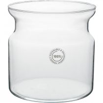 Flower vase glass clear decorative glass vase Ø19cm H19cm