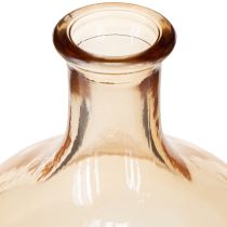 Product Glass bottle mini vase amber and clear Ø7.5cm H11cm 4pcs