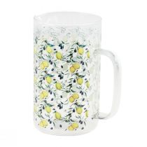Product Glass jug lemons and olives decorative jug glass H17cm