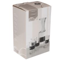 Product Glass carafe H27cm with 4 glasses H11cm
