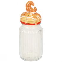 Product Bonboniere Glass Cookie Jar with Lid Croissant Ø11cm H28.5cm