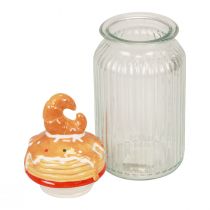 Product Bonboniere glass biscuit jar with lid croissant Ø11cm H28.5cm