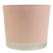 Product Flowerpot glass planter pink glass bucket Ø14.5cm H12.5cm