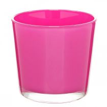 Glass tub, planter pink Ø11.5cm H11cm