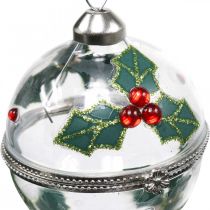 Product Christmas tree balls glass to fill holly Ø6cm 2pcs