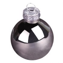 Product Glass balls tree Christmas silver apricot Ø4cm 24 pcs