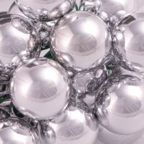 Product Glass balls silver on wire mirror berries Ø20mm 140 pcs