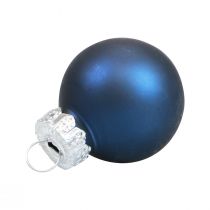 Mini Christmas balls glass blue glass balls Ø2.5cm 20 pieces
